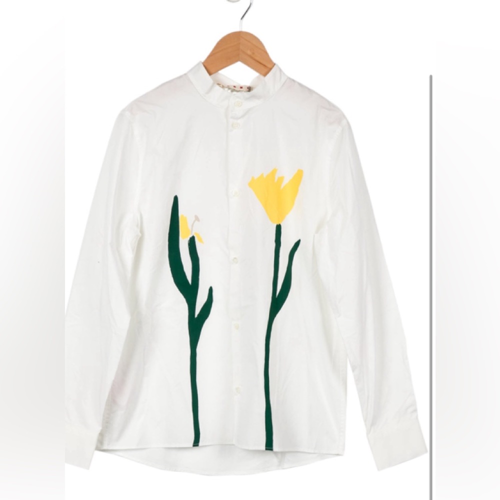 Marni Kids Long Sleeved Pattern Print Shirt